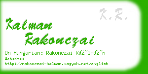 kalman rakonczai business card